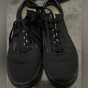 Black old skool vans Women